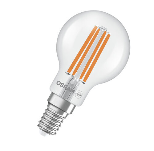 Osram LED Classic P 40, Filament, EEK A, 2,2 W, 470 lm, E14, warmweiß, klar