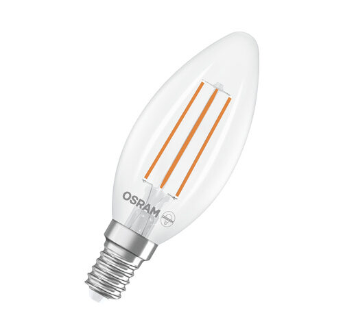 Osram LED Classic B 60, Filament, EEK A, 3,8 W, 806 lm, E14, warmweiß, klar