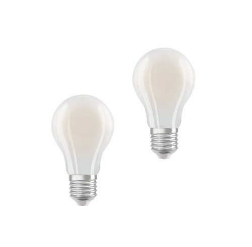 Osram LED Classic A 100, Filament, EEK A, 7,2 W, 1521 lm, E27, kaltweiß, matt, 2er Pack
