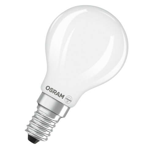 Osram LED Classic P 40, Filament, EEK B, 2,5 W, 470 lm, E14, dimmbar, warmweiß, matt