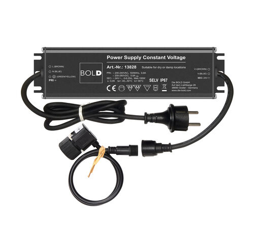 Die Bold 24V-Garten Trafo 150W, IP67, 230/24V, 1,5m Eingangskabel