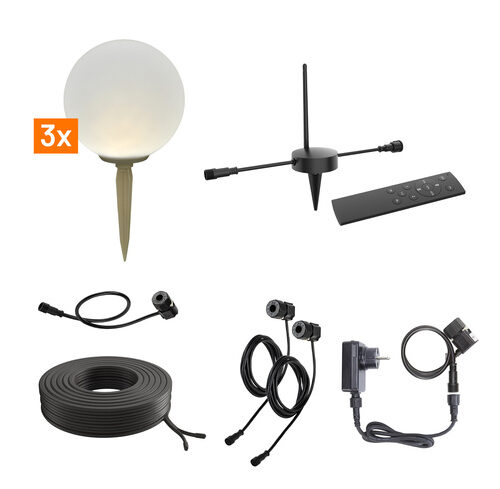 Die Bold Set 24V-Garten Kugeln, 3 Kugeln