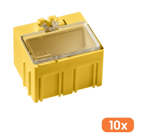 ELV 10er-Set SMD-Sortierbox, Gelb, 23 x 31 x 27 mm
