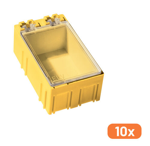 ELV 10er-Set SMD-Sortierbox, Gelb, 23 x 31 x 54 mm