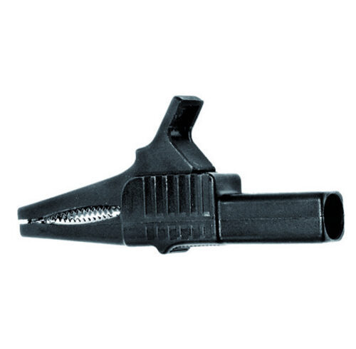 Sicherheits-Krokodilklemme XKK-1001, schwarz, 4 mm
