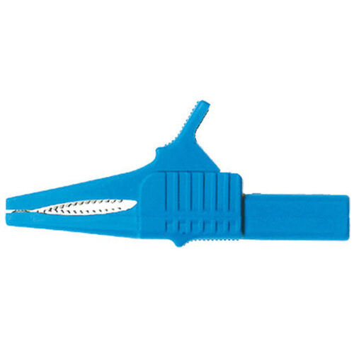 Sicherheits-Krokodilklemme XKK-1001, blau, 4 mm