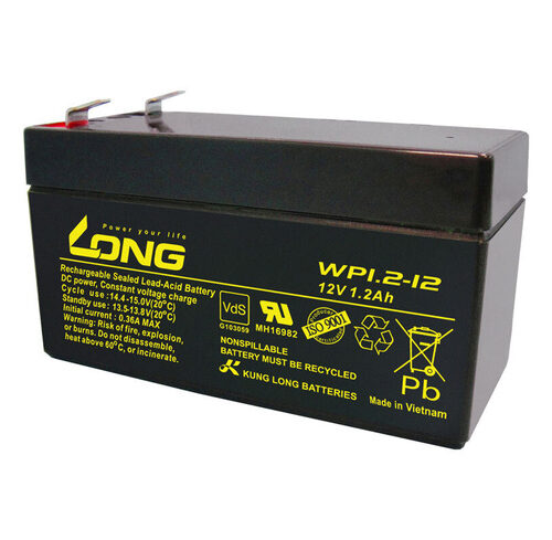 Kung Long VdS-Blei-AGM-Akku WP1.2-12, 12V, 1,2 Ah