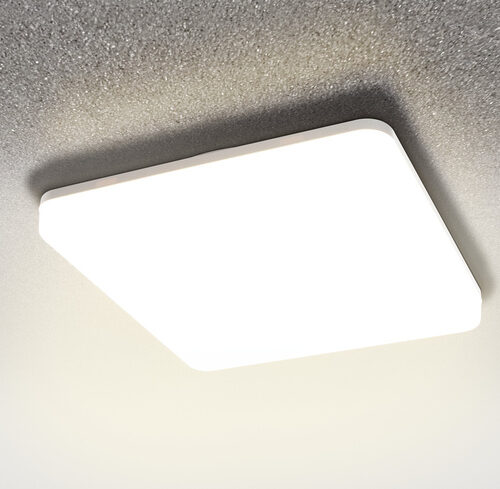 HEITRONIC 18-W-LED-Wand-/Deckenleuchte Pronto mit Bajonett-Anschluss, eckig, warmweiß, IP54