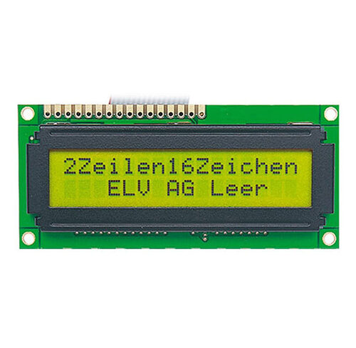 STN-LCD-Anzeigemodul, 2 x 16 Zeichen