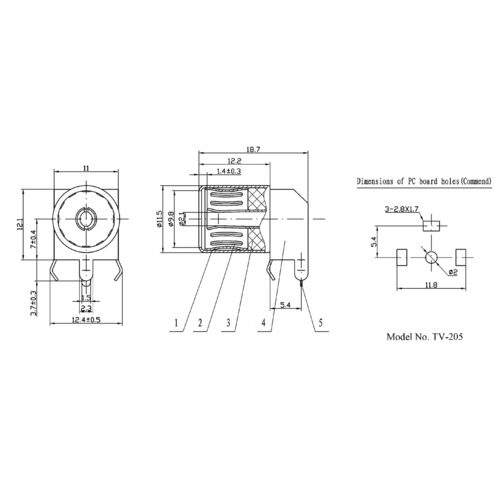 ELV Koaxial Buchse (IEC) Winkelprint