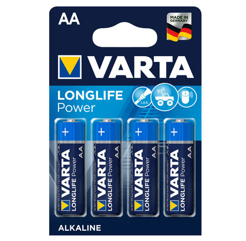 Varta Longlife Power Alkaline Batterie Mignon AA, 4er-Pack