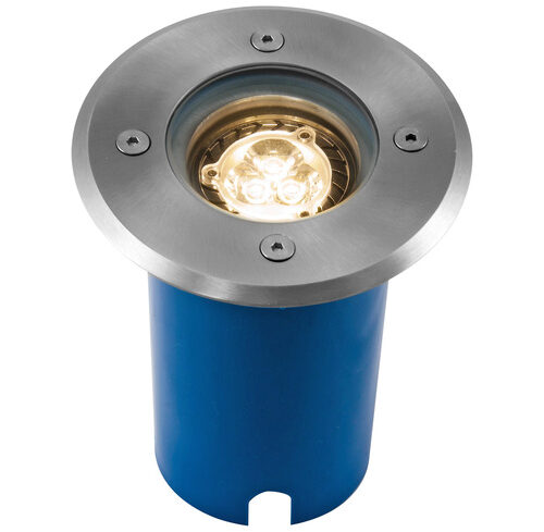 HEITRONIC Bodeneinbaustrahler Potsdam, rund, GU10-Fassung, Edelstahlblende, begehbar, IP67