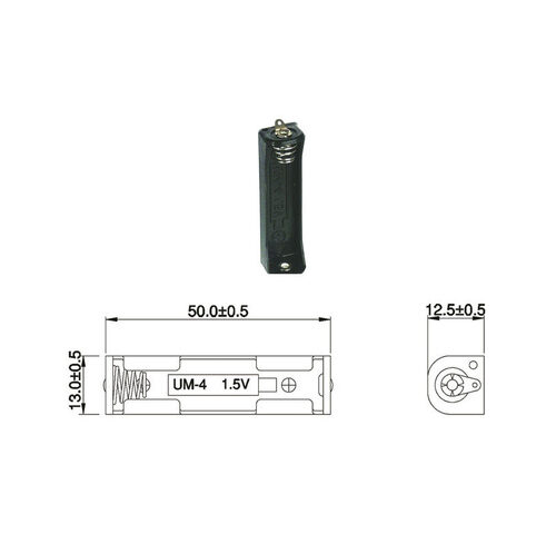 Batteriehalter für 1 x Micro-Batterie mit Lötanschluss