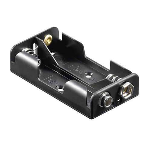 Batteriehalter für 2 x Mignon  mit Druckknopfanschluss