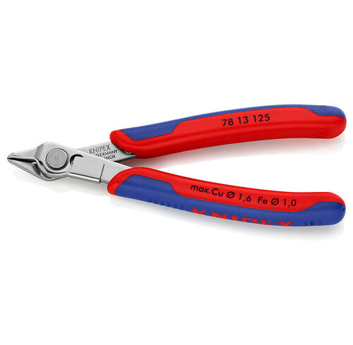 Knipex Electronic Super Knips Elektronik-Seitenschneider 78 13 125 mit Drahtklemme