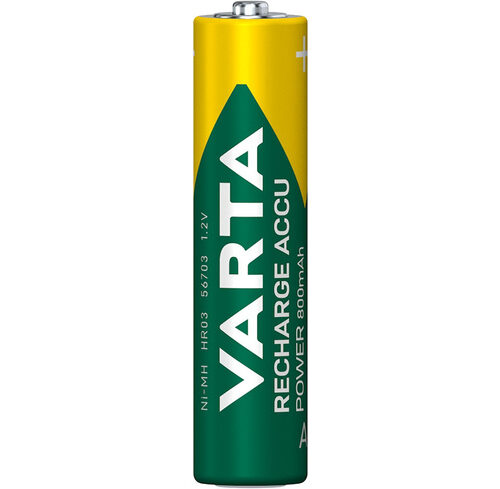 VARTA 4er-Set NiMH-Micro-Akku RECHARGE ACCU Power 800 mAh, AAA, HR03