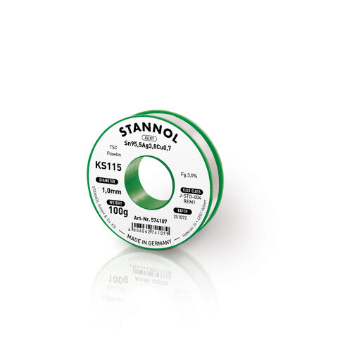 Stannol Flowtin KS 115 TSC Lötzinn, 1,0mm, 100g-Spule