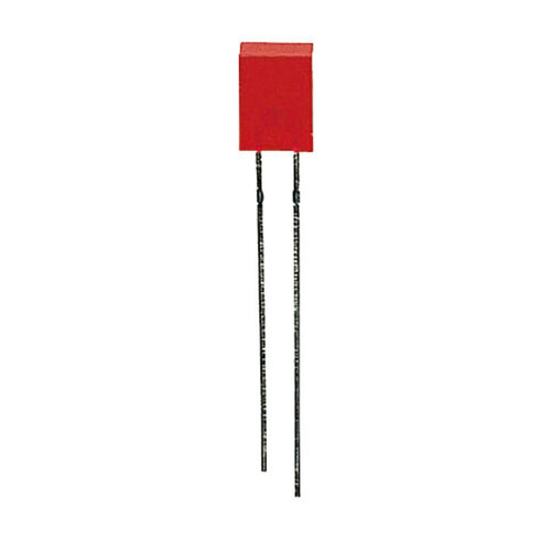 10x LED Rechteck 2,5 x 5 mm, Rot