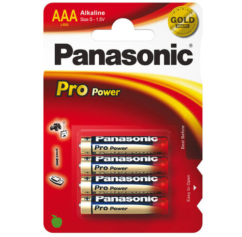 Panasonic Pro Power Alkaline Batterie Micro AAA, 4er-Pack