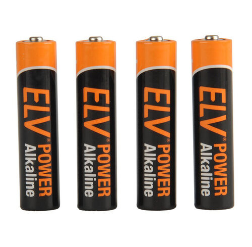 ELV POWER Alkaline Batterie Micro AAA, 4er-Pack