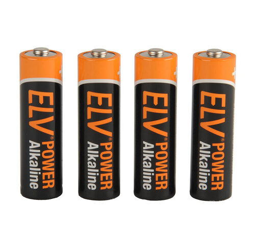 ELV POWER Alkaline Batterie Mignon AA, 4er-Pack