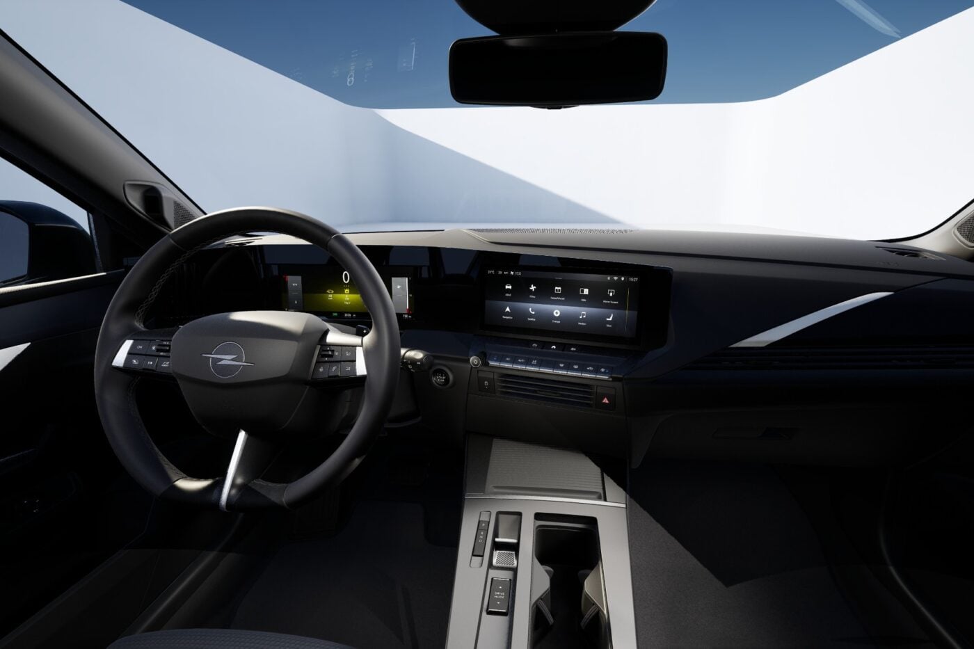 Cockpit des Opel Astra Electric Start