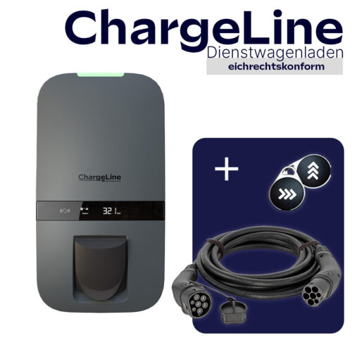 ChargeLine Paket zum Dienstwagenladen mit eichrechtkonformen Zähler